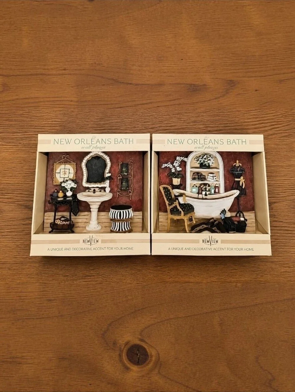 New Framed decorative bathroom prints, Victorian-style bathroom scenes by Charle